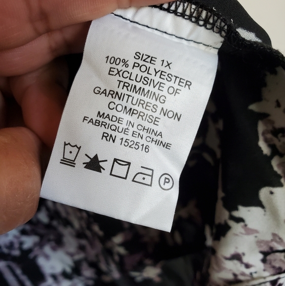 Floral Print Long Sleeve Two Blouse Bundle Women's Size 1X - Picture 14 of 16